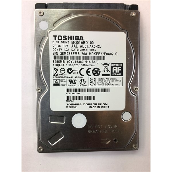 Ổ CỨNG HDD LAPTOP TOSHIBA 1TB CHÍNH HÃNG