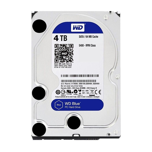 Ổ cứng HDD Western Caviar Blue 4TB 3.5 inch 5400RPM, SATA3 6Gb/s, 64MB Cache Mới