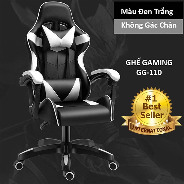 Ghế Gaming GG-110 - Đệm Ghế Cao Su Non Bọc Da PU Cao Cấp - Đủ Màu - Không Có Gác Chân