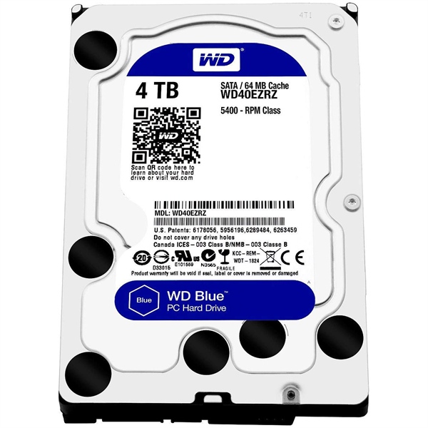 Ổ cứng HDD Western Caviar Blue 4TB 3.5 inch 5400RPM, SATA3 6Gb/s, 64MB Cache Mới