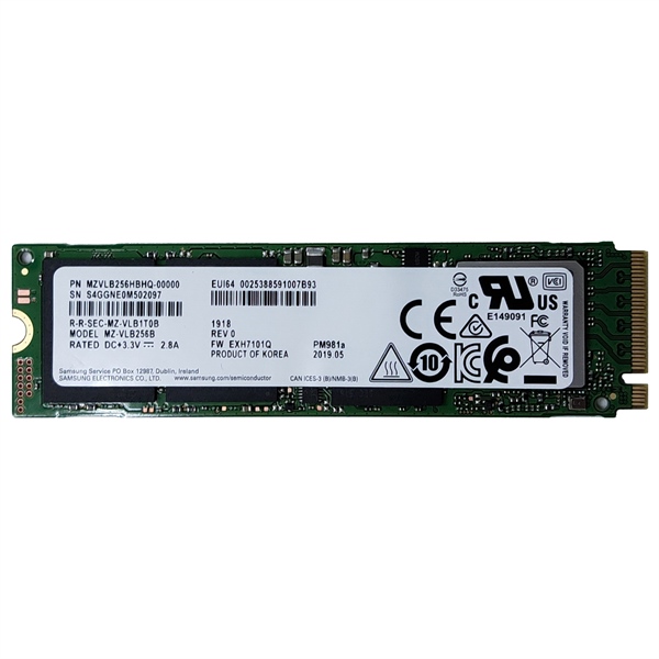 Ổ CỨNG SSD SAMSUNG 256GB PM981A M.2 PCIE NVME 2280