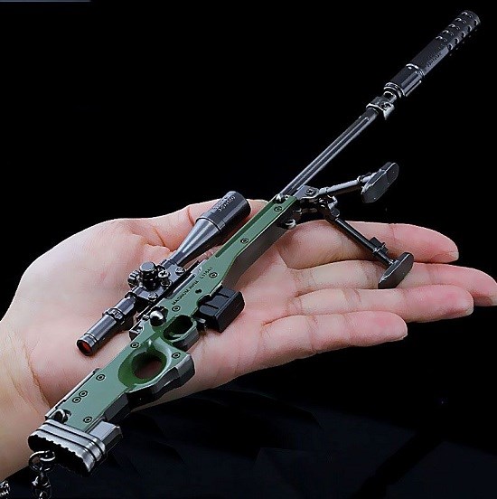 Mô hình M416 pubg kim loại lắp ráp mini skin Băng Giá dài 20cm Tặng kèm kệ  đỡ trưng bày  Lazadavn