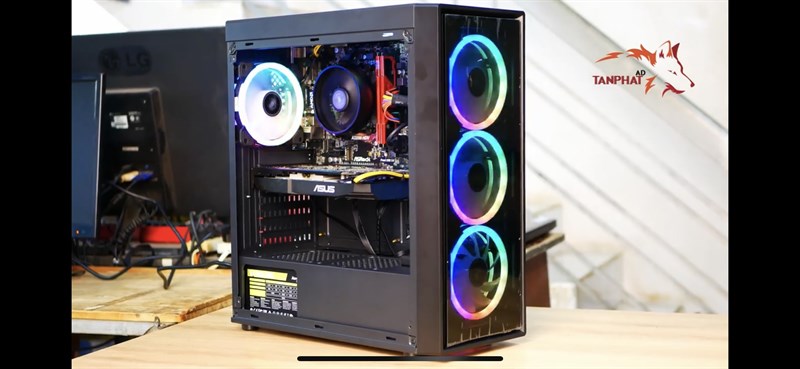 CASE AMD RYZEN 3, MAIN A320, CARD RX580 FULL MỚI