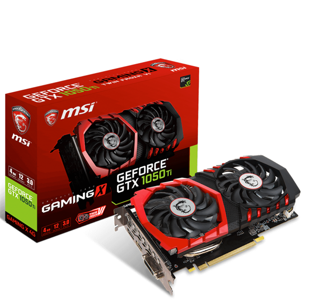 Card Màn Hình MSI GeForce® GTX 1050 Ti Gaming X 4GD5 128bit