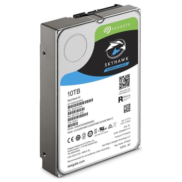 Ổ cứng HDD Seagate SkyHawk AI 10TB 3.5 inch 7200RPM, SATA3 6GB/s , 256MB Cache- (ST10000VE0008)