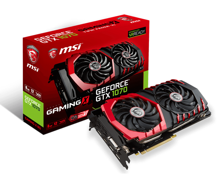 VGA MSI GTX 1070 Gaming X 8G (NVIDIA Geforce/ 8Gb/ DDR5/ 256Bit)