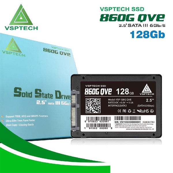 Ổ Cứng SSD VSPTech 2.5" Sata 128g (860G QVE) Mới