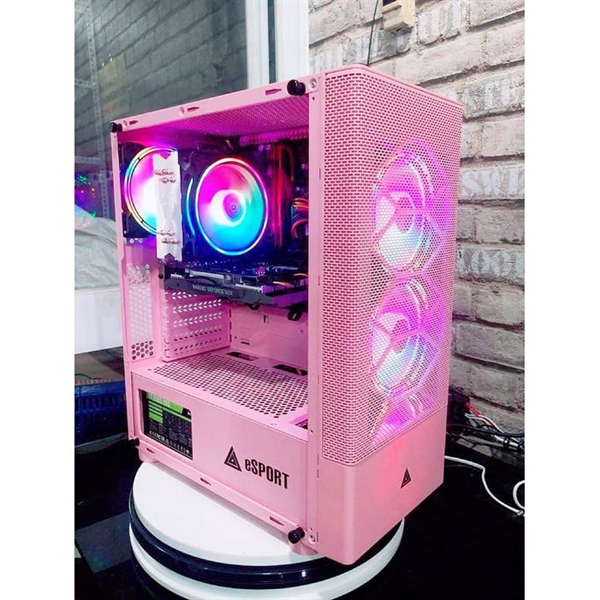 VỎ CASE GAMING VSP MẶT LƯỚI B86P (PINK ) KÍNH CƯỜNG LỰC