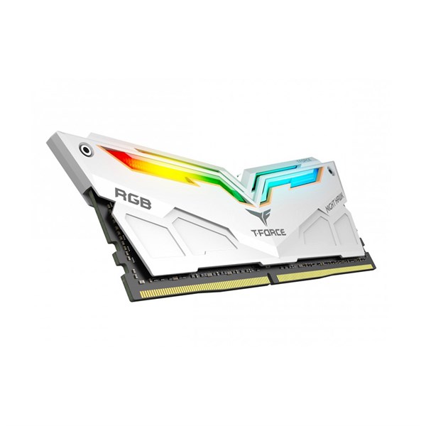 RAM PC TEAM T-FORCE NIGHT HAWK RGB 16GB (2X8GB) DDR4-3000MHZ (WHITE) CHÍNH HÃNG MỚI