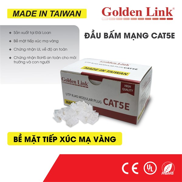 ĐẦU MẠNG GOLDEN LINK RJ45 CAT 5E