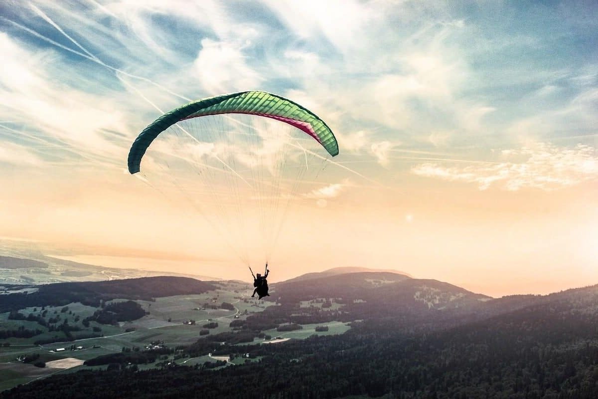 Paragliding Over Mountains