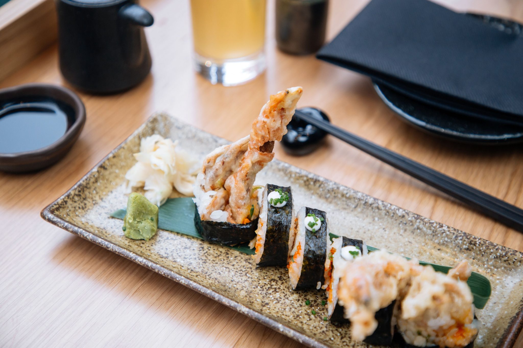 Robata soft shell crab roll