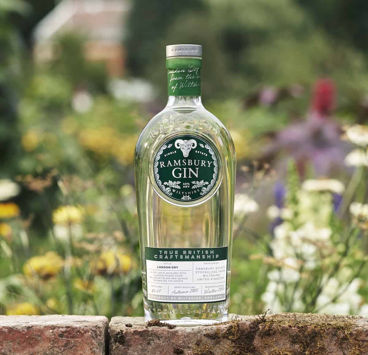 Ramsbury Gin Bottle in nature