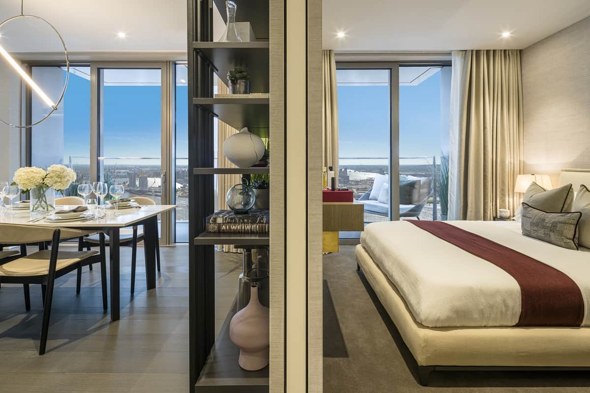 Bedroom and dining area, 10 Park Drive