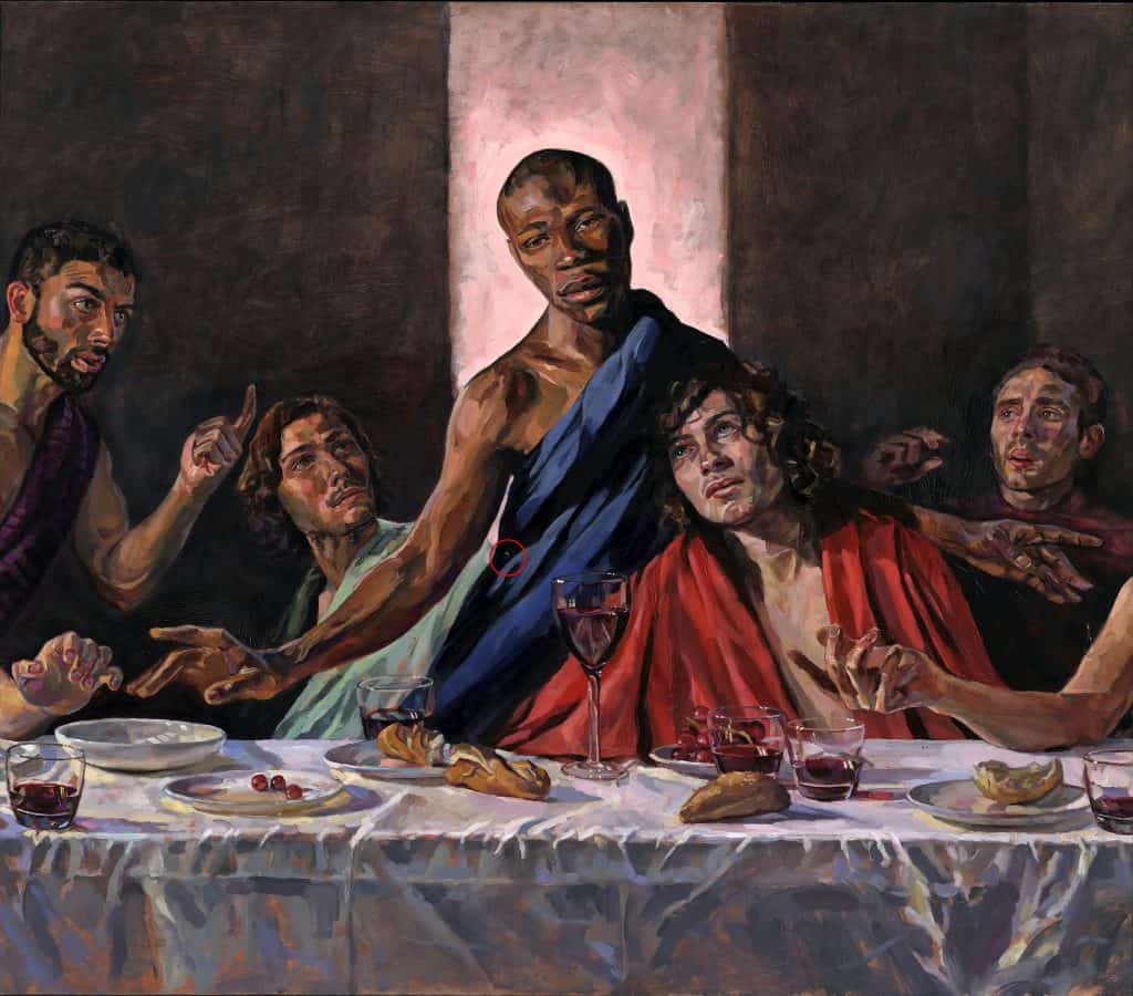 Portrait of The Last Supper which depicts Jesus as a black man is shot ...