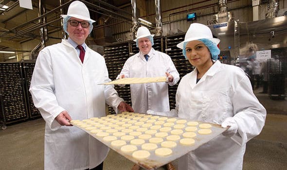 Boris Johnson, Priti Patel & Michael Gove make biscuits (PA)