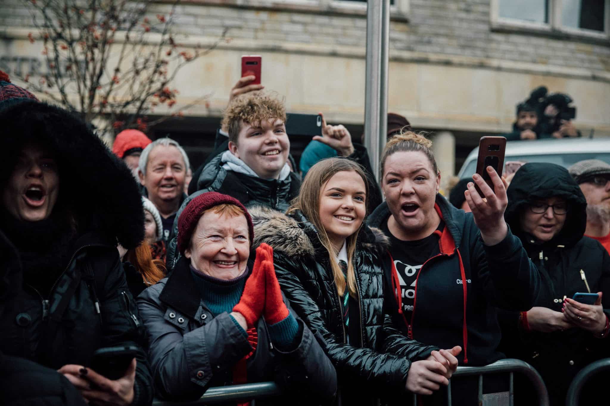 Crowds gather to see Corbyn in Pendle