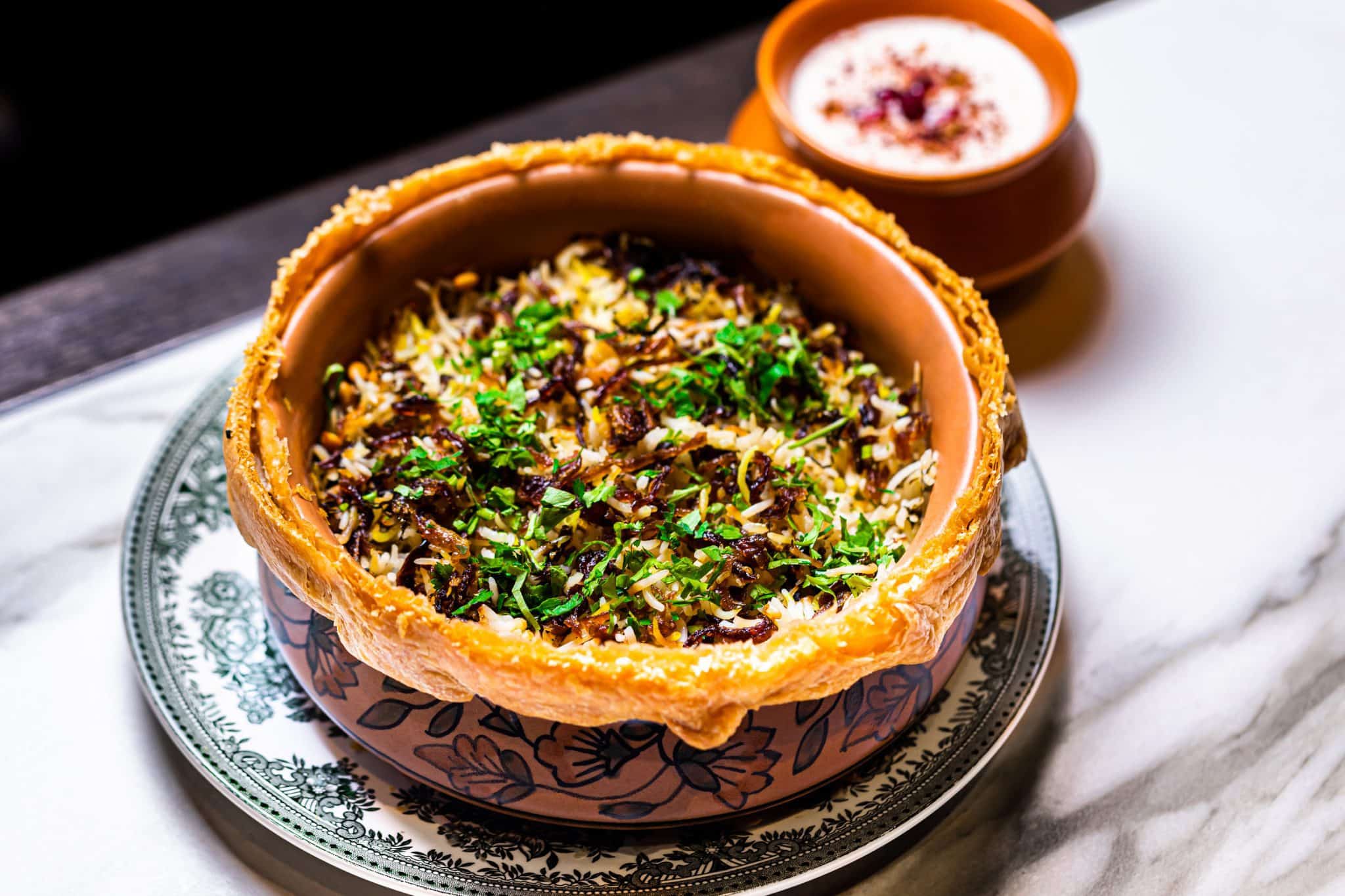 Gymkhana Wild Muntjac Biryani, Pomegranate & Mint Raita 2