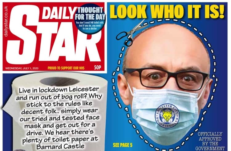 Daily Star provides Dominic Cummings cut-out for people wanting to ...