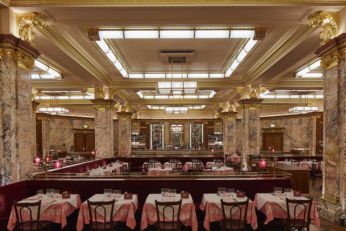 London's best Restaurants reopening 17th May indoor dining 17th May 2021 Brasserie Zèdel Interior