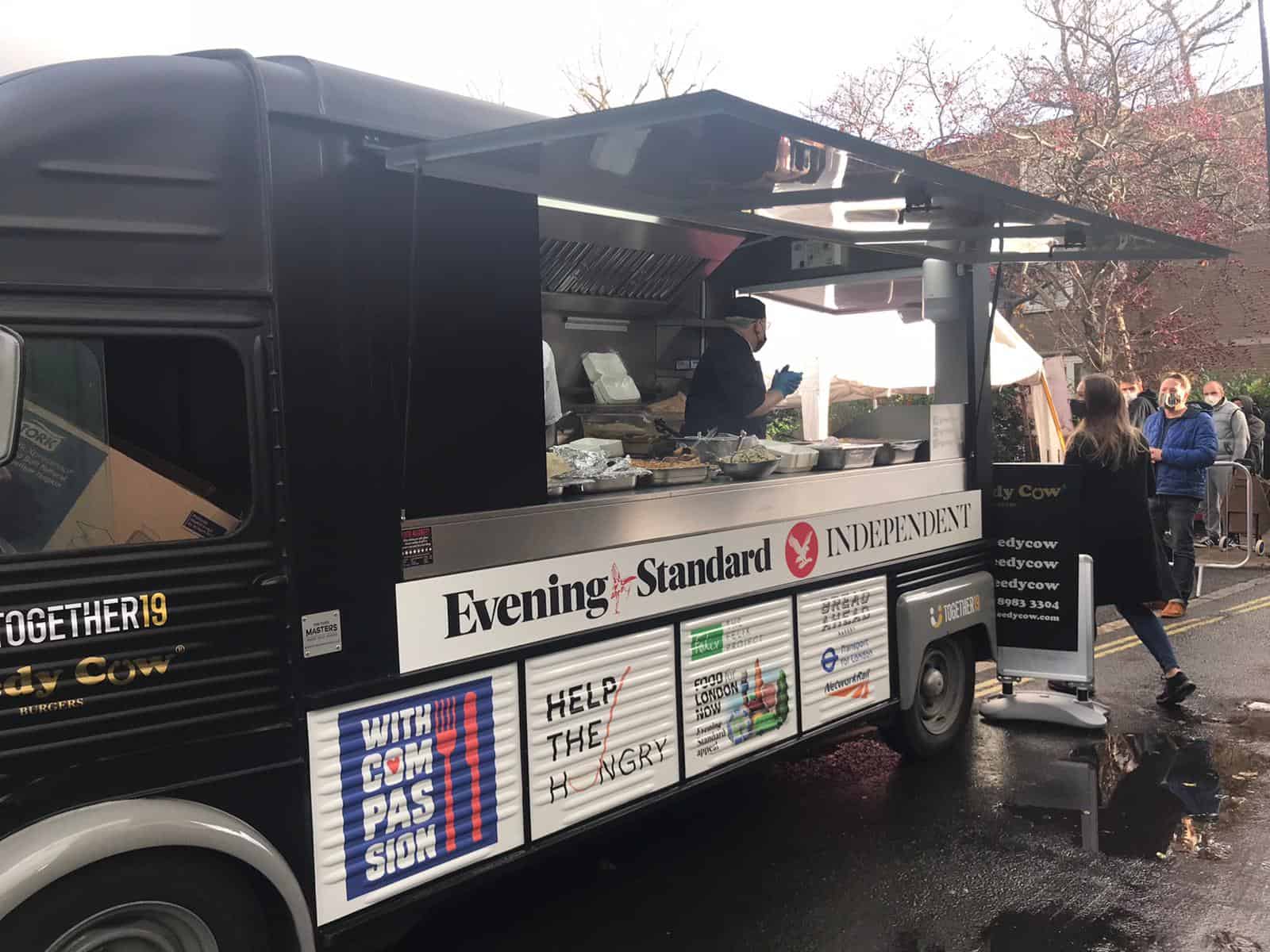 With Compassion volunteers in the food truck | Photo courtesy With Compassion