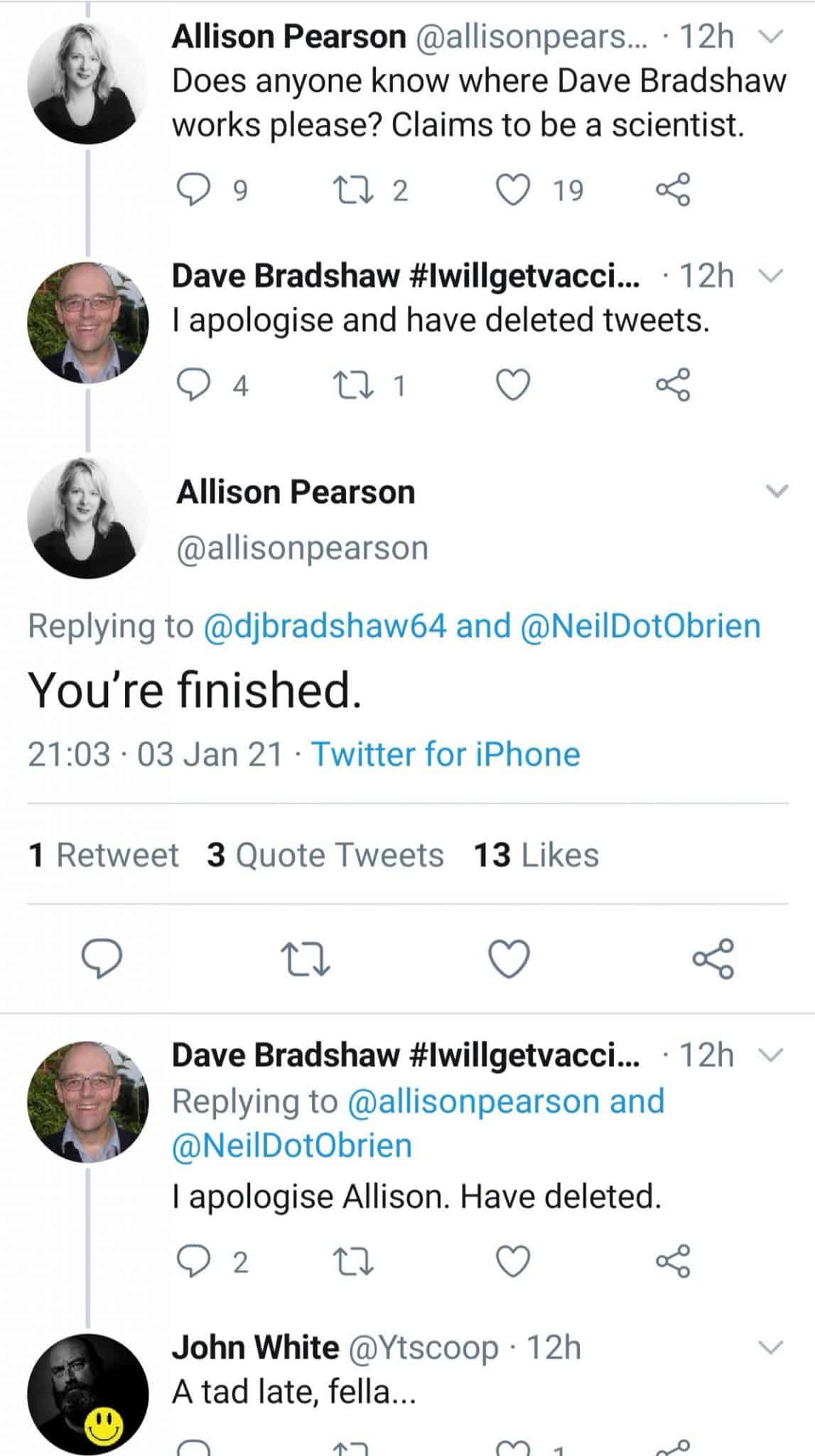 Social media uncovers profane Allison tweets