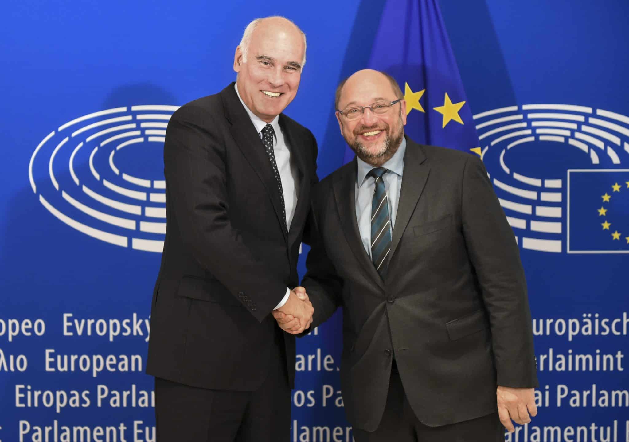 João Vale de Almeida with former European Parliament president Martin Schulz