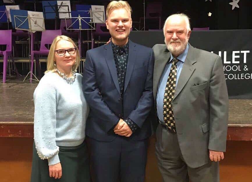 Left to right: Olga, Alexei and Michael Glass