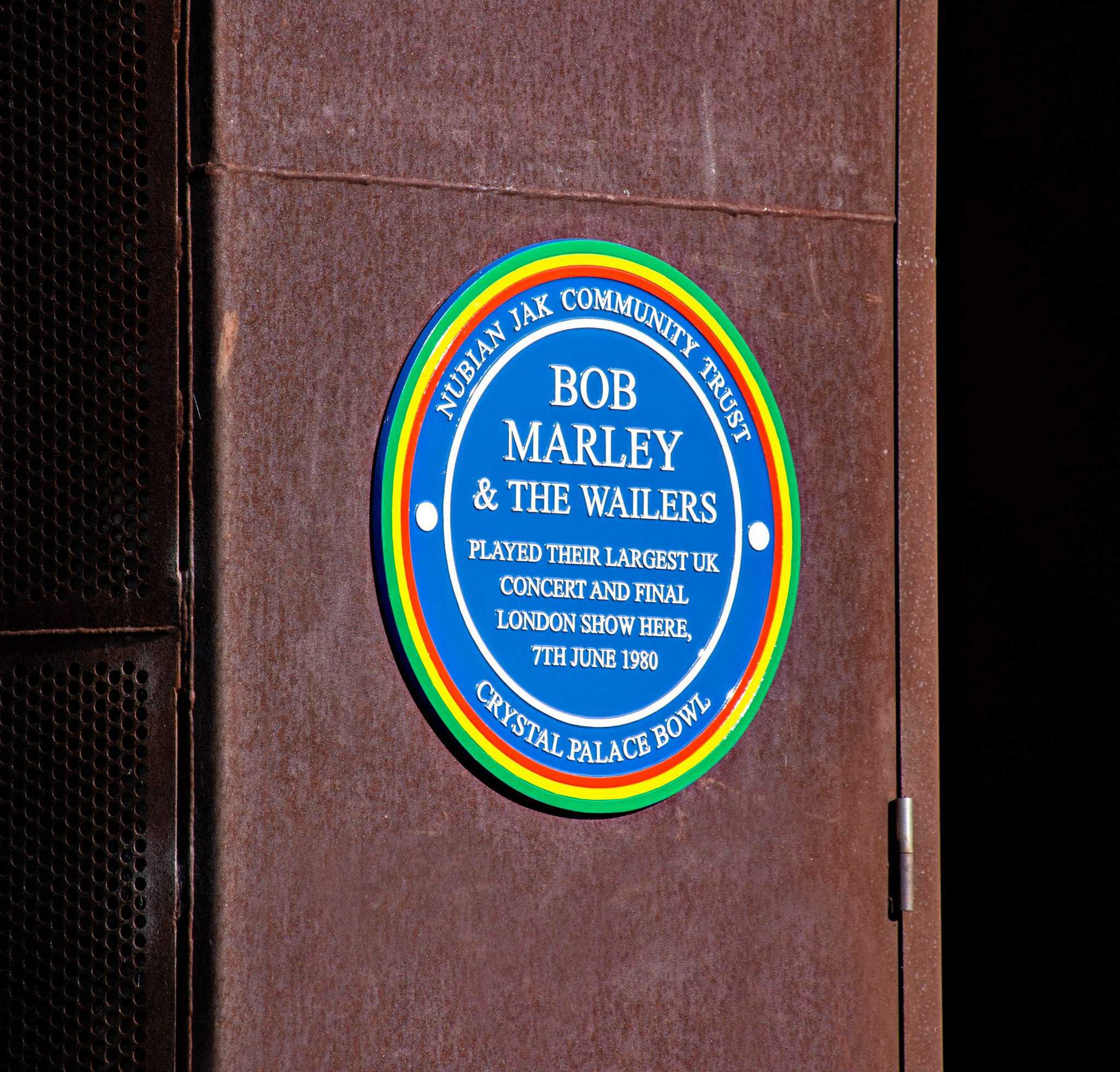 Bob Marley Blue Plaque at Crystal Palace Bowl, 2020