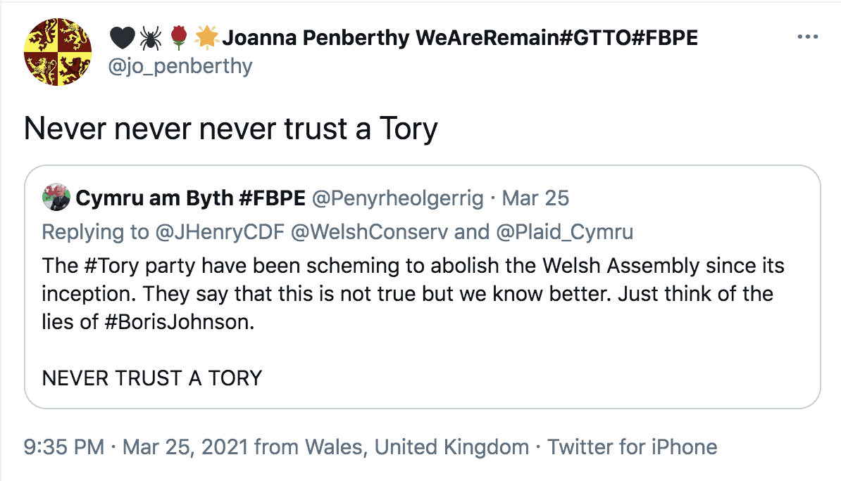 "Never trust a Tory" - Bishop of St Davids Dr Joanna Penberthy