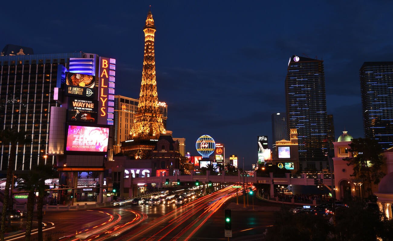 The Las Vegas Strip at night