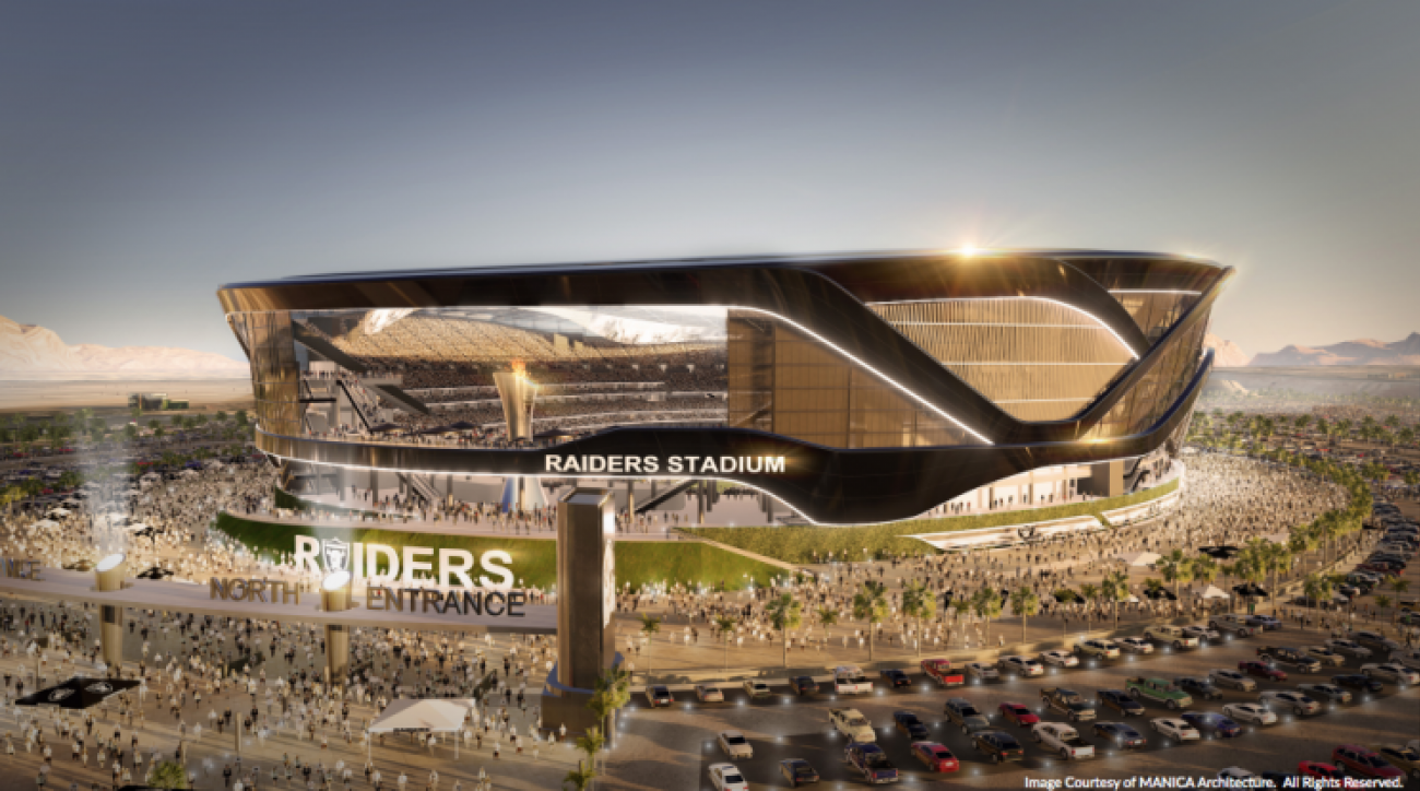 A photo rendering of the Las Vegas Stadium