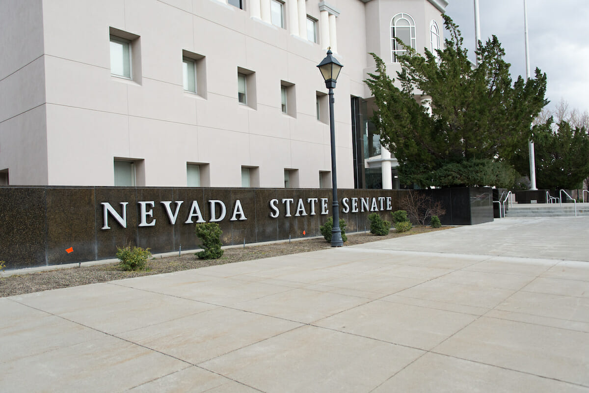 Front of the Nevada State Senate building