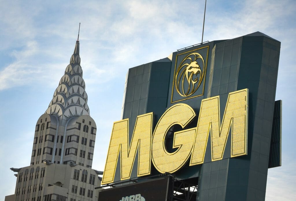 The MGM Grand hotel and casino sign