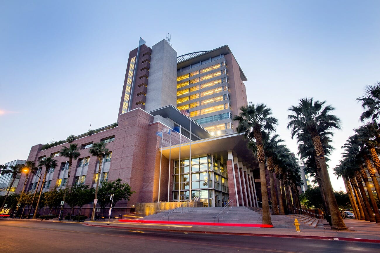 The Regional Justice Center, where Nevada's 8th Judicial District Court meets, in Las Vegas on Thursday, April 27, 2017. (Jeff Scheid/The Nevada Independent).