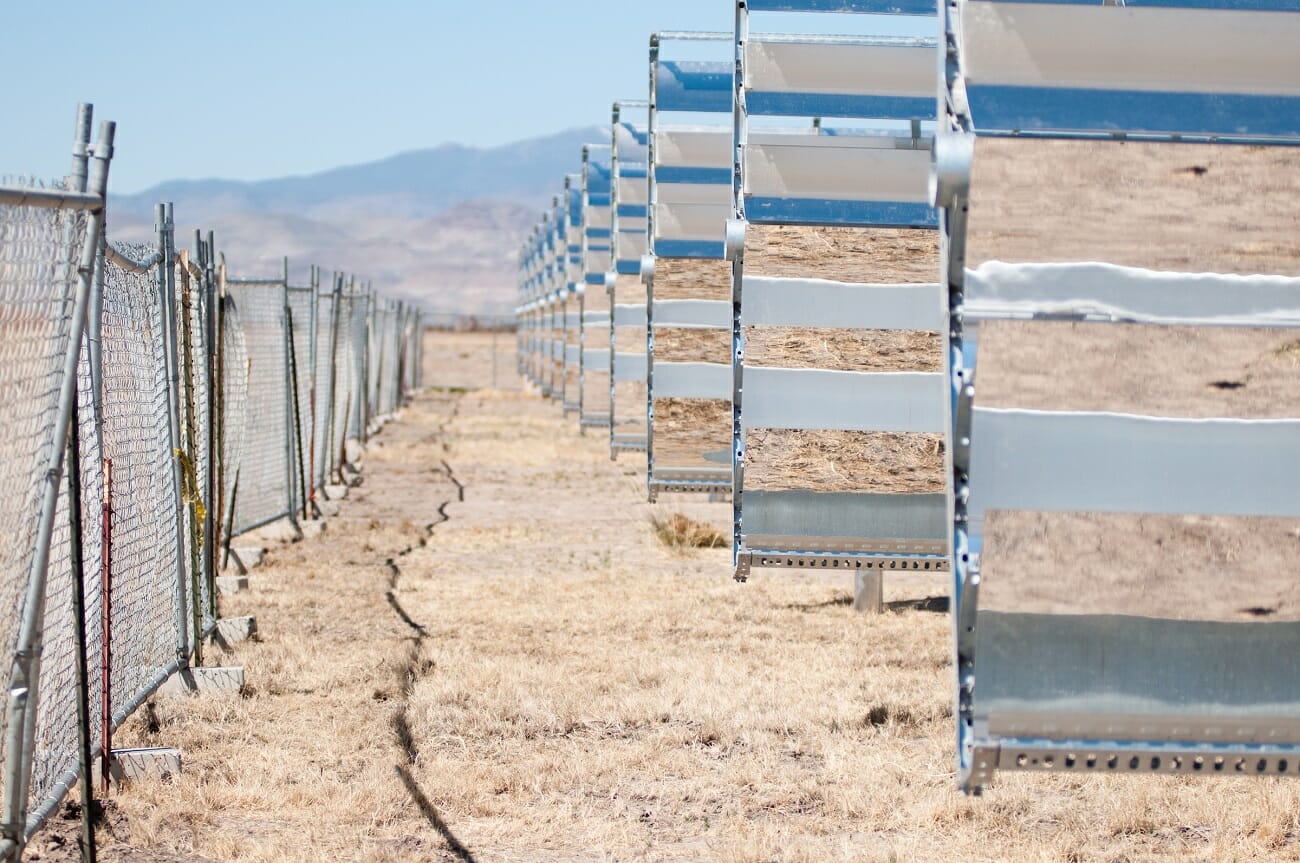 Solar panels at Apple's solar field in Yerington, Nevada