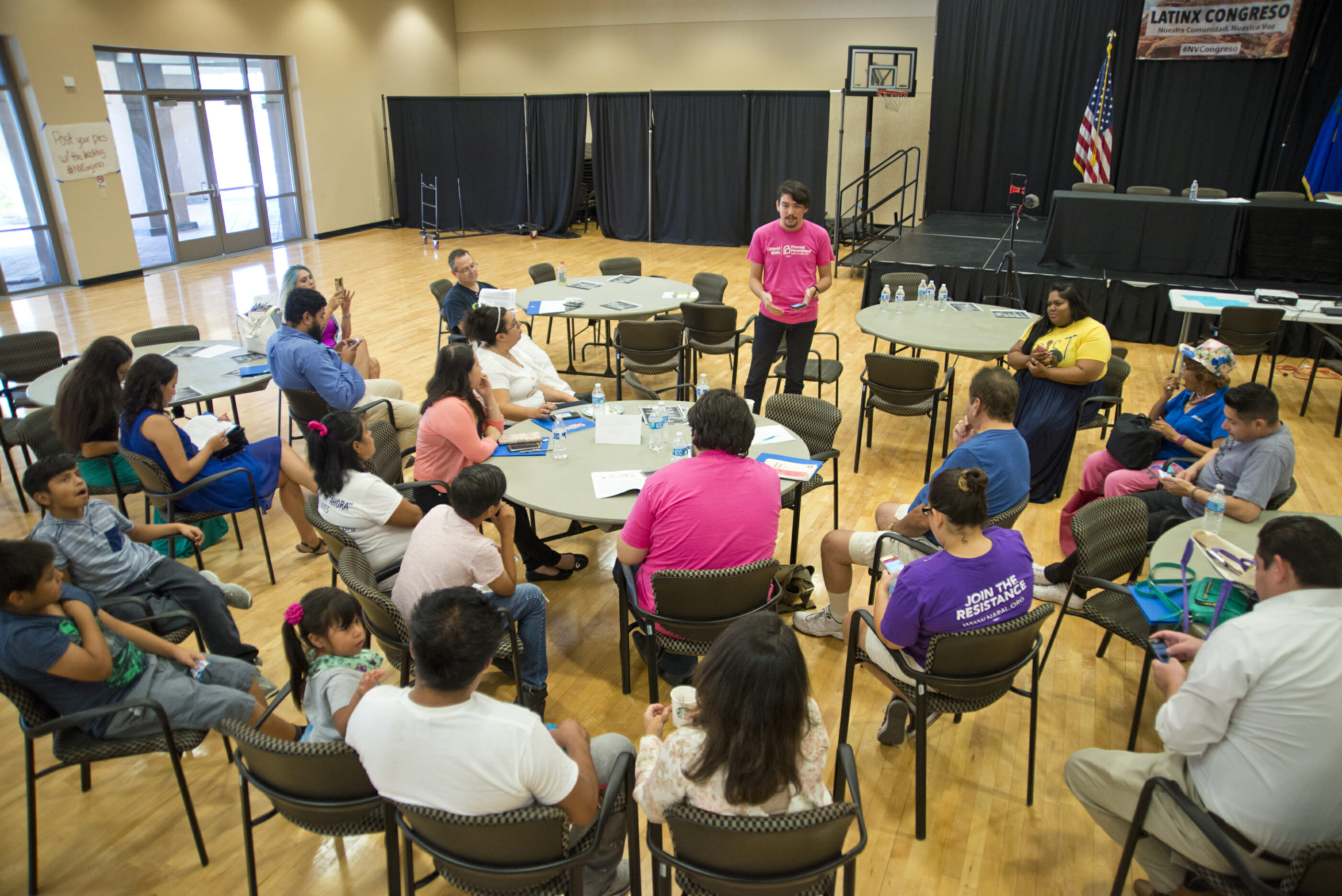 A group in chairs in the East Las Vegas Community Center