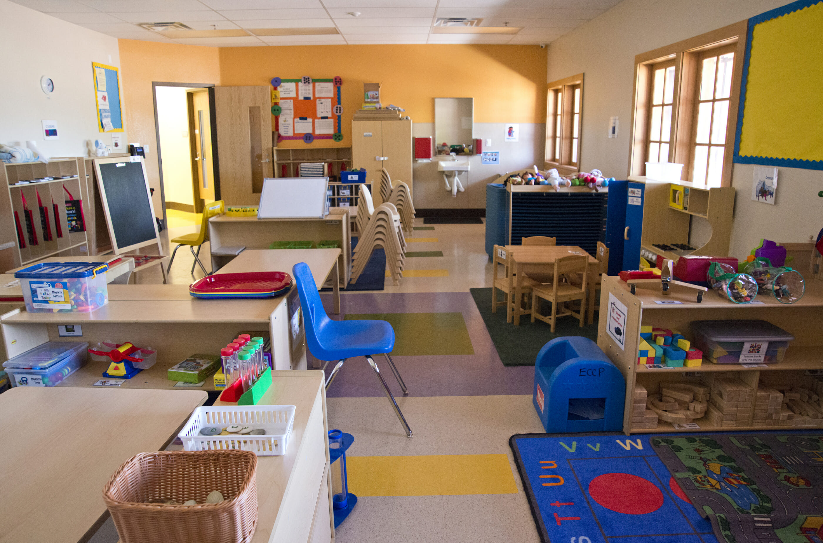 A classroom as seen during the grand opening of the first Strong Start Academy at Lorenzi Park in Las Vegas.