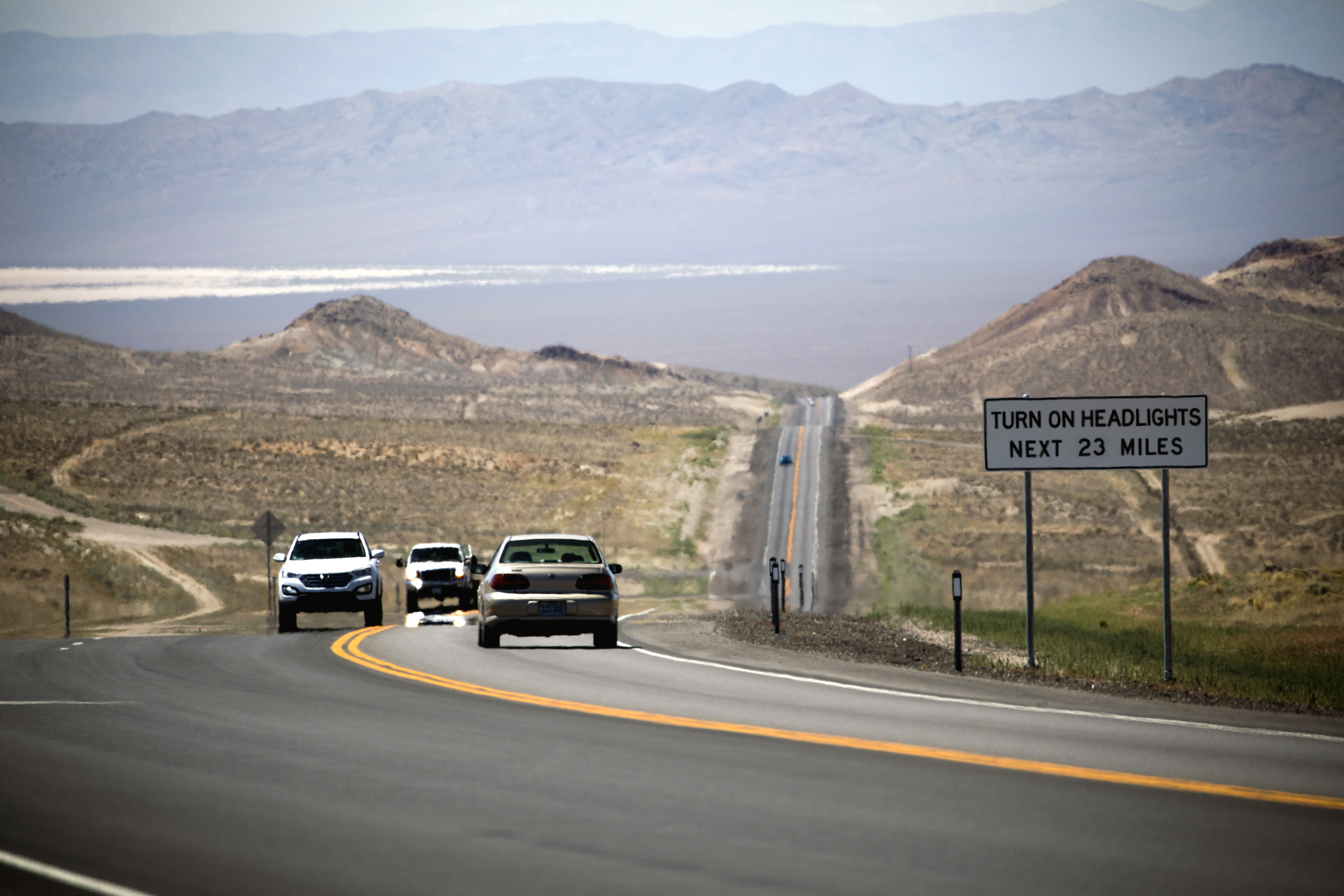 Vehicles on U.S. 95 south of Tonopah