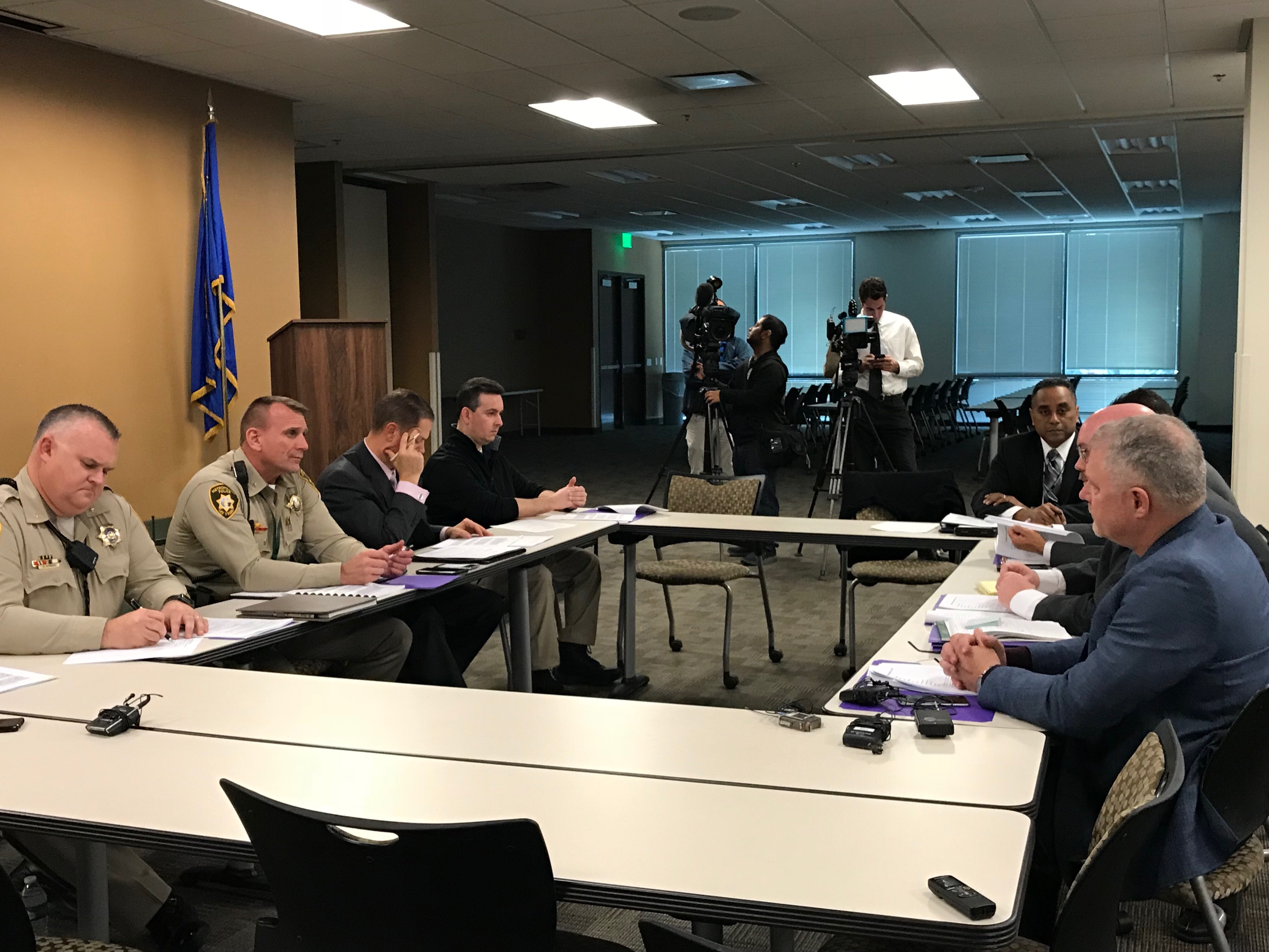 Las Vegas Metropolitan Police officials discuss the 287(g) program with U.S. Immigration and Customs Enforcement officials