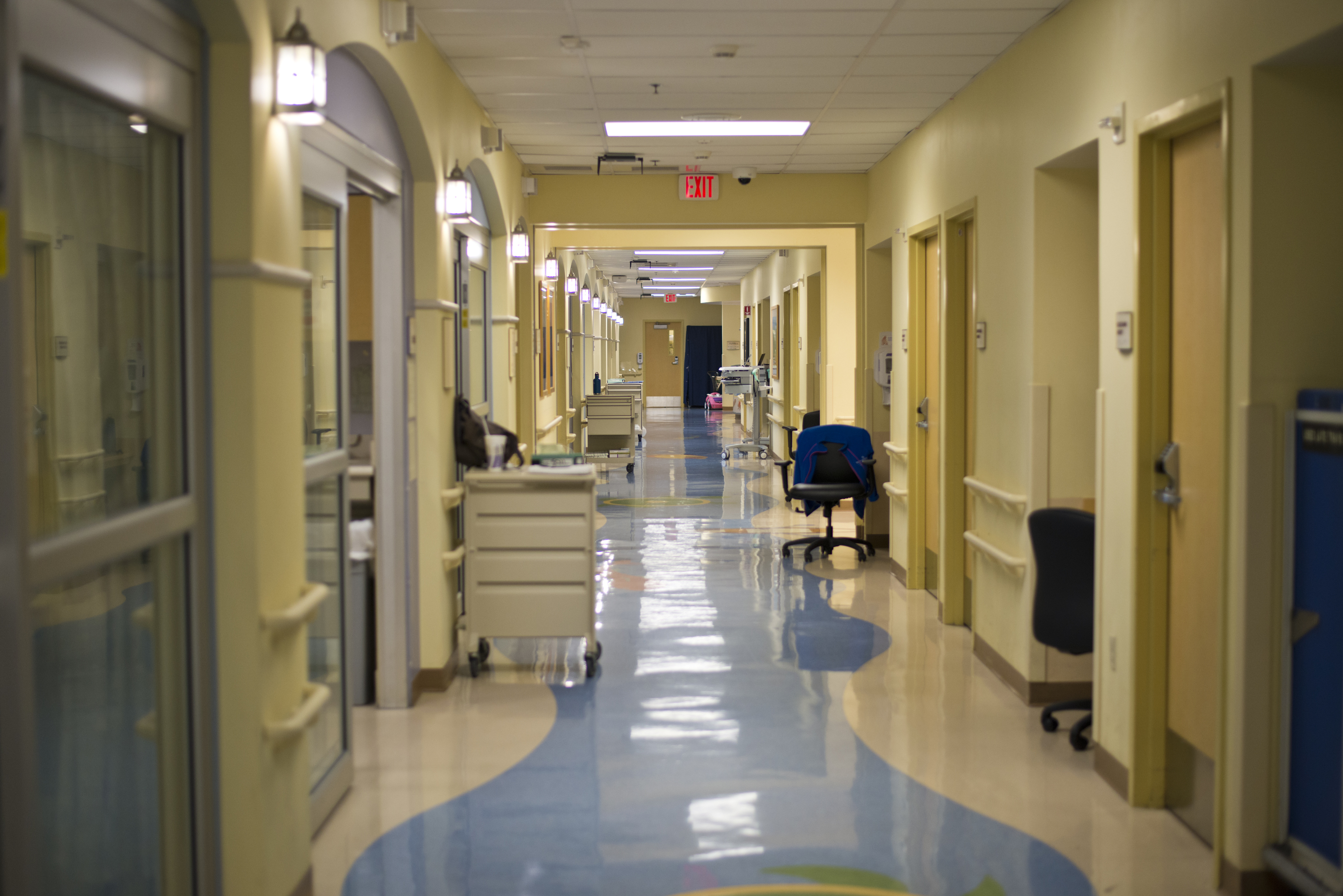 A hallway at Sunrise Hospital