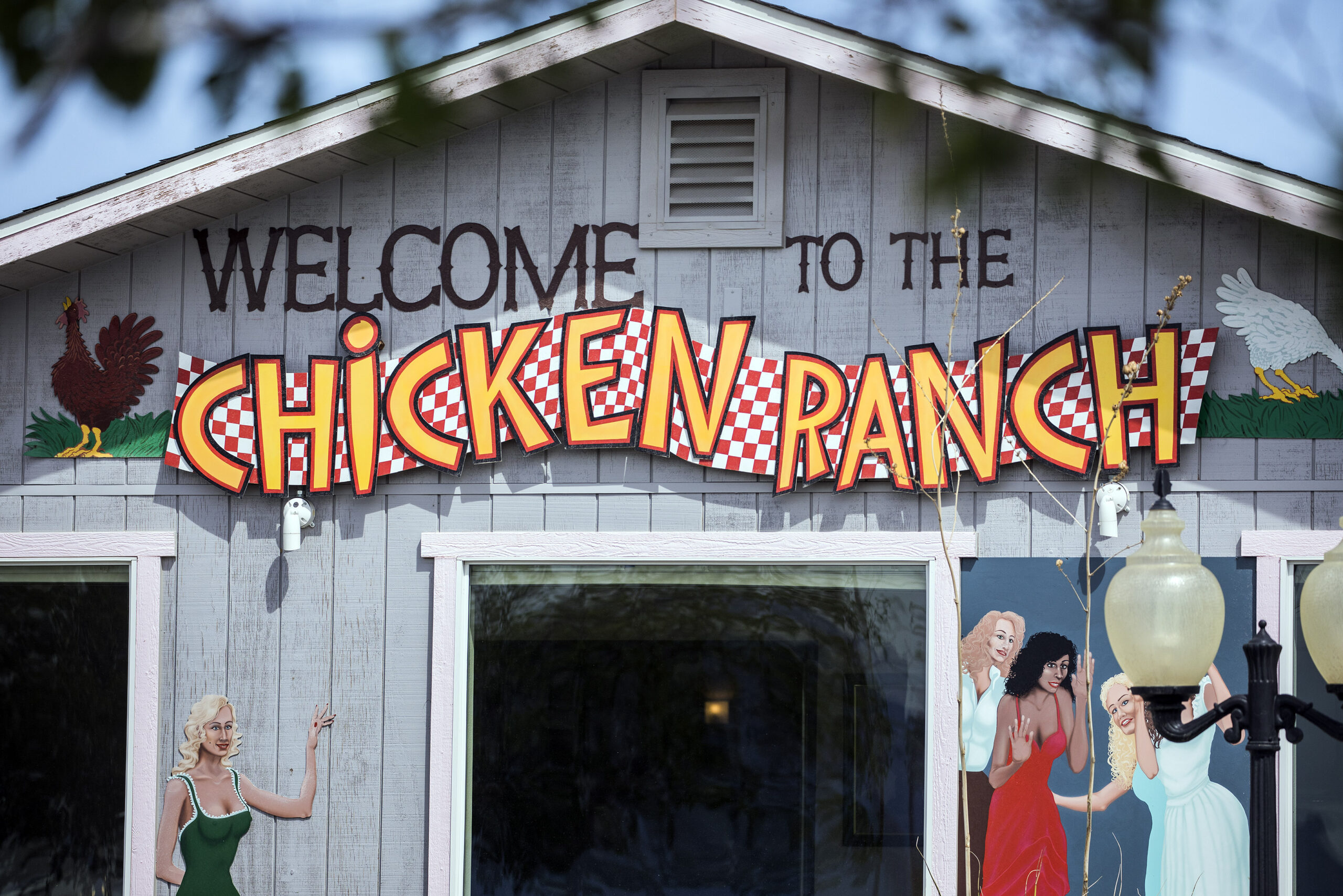 The front entrance to the Chicken Ranch brothel