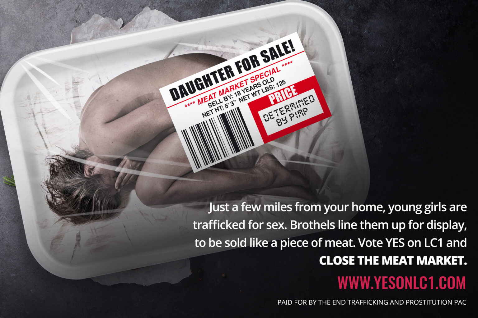 Ads in campaign to ban brothels in Lyon County show women packaged like meat