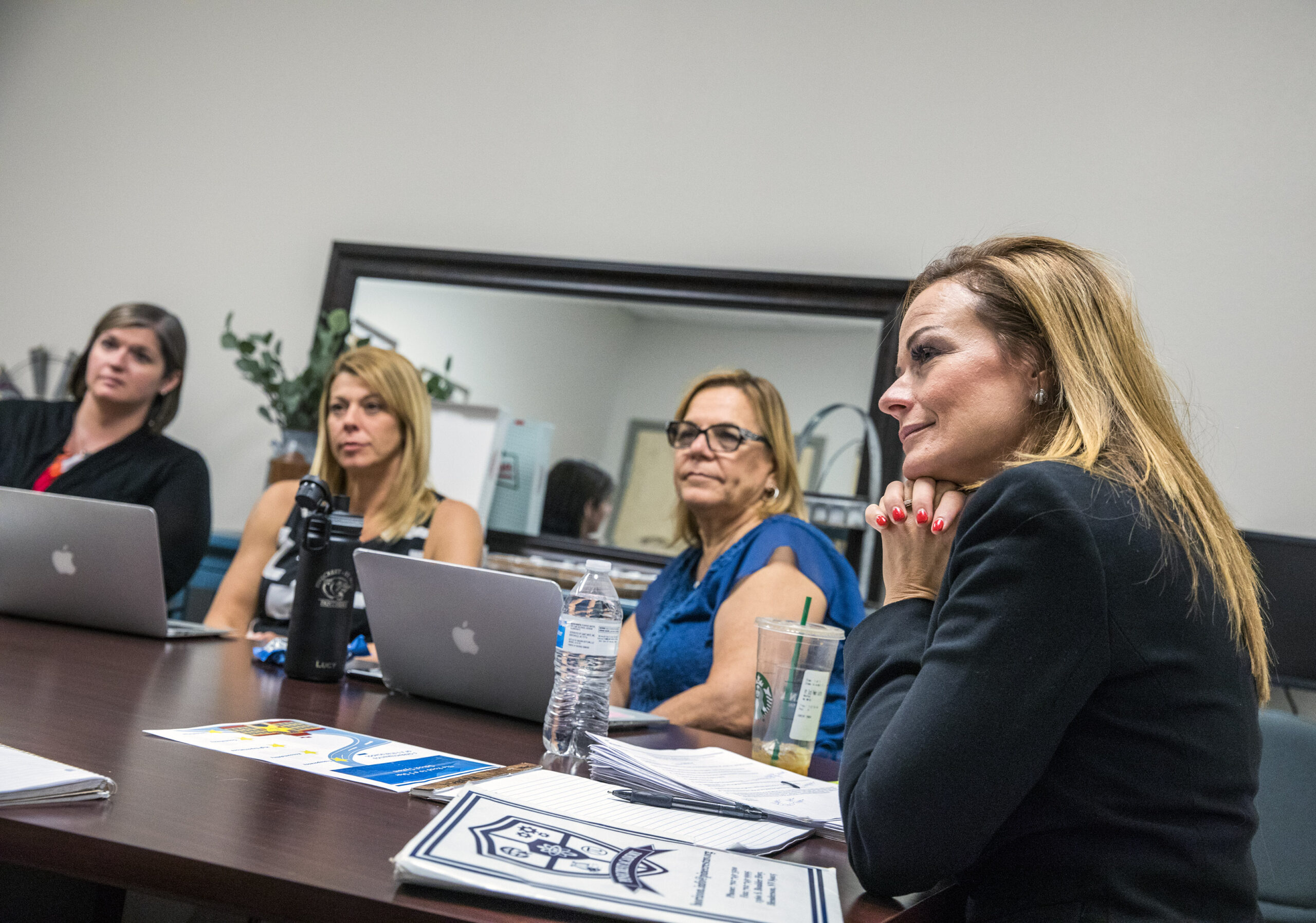 Carrie Buck meets with principals