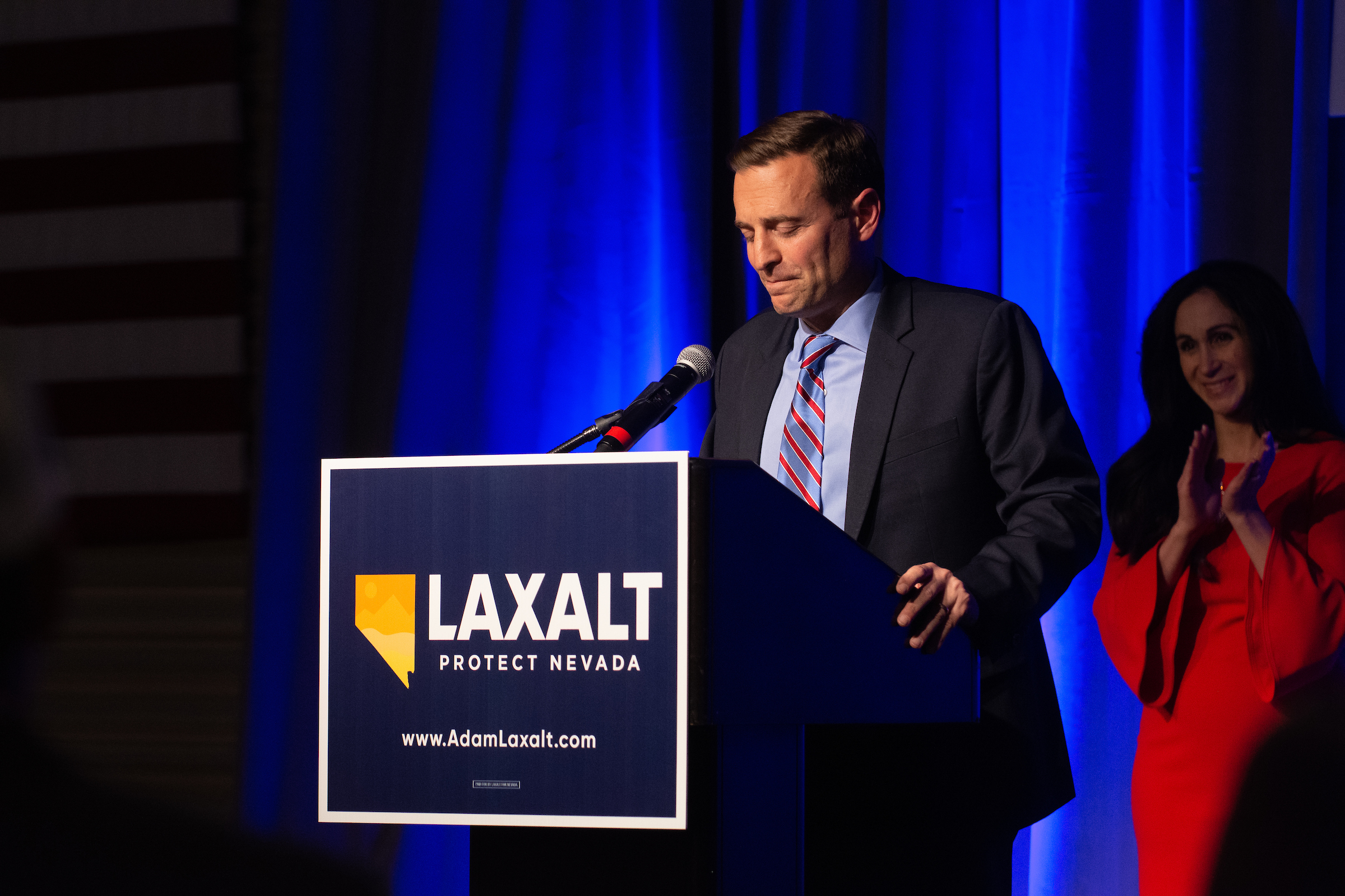 Adam Laxault at a podium