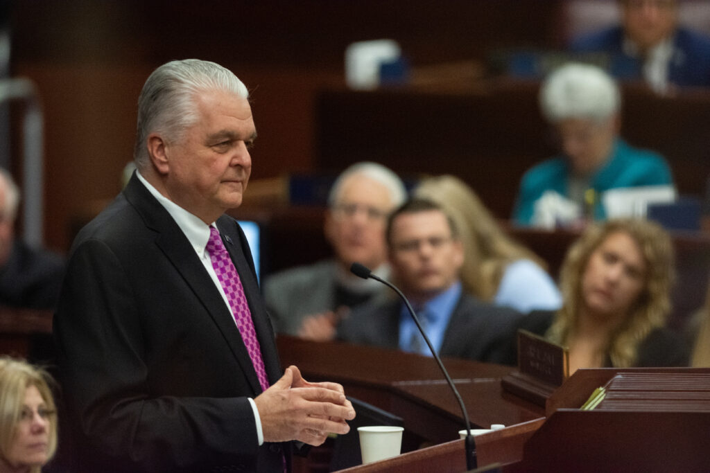 Governor Steve Sisolak during his first State of the State address