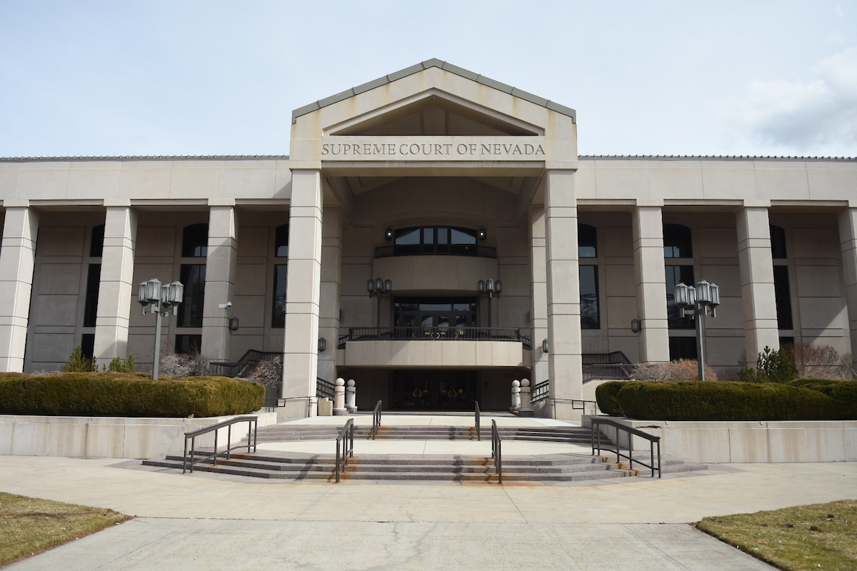 The front of the Nevada Supreme Court Building