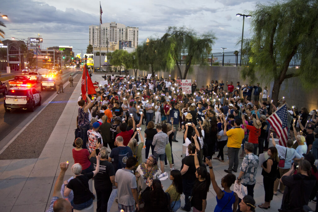 Immigration rally in downtown Las Vegas