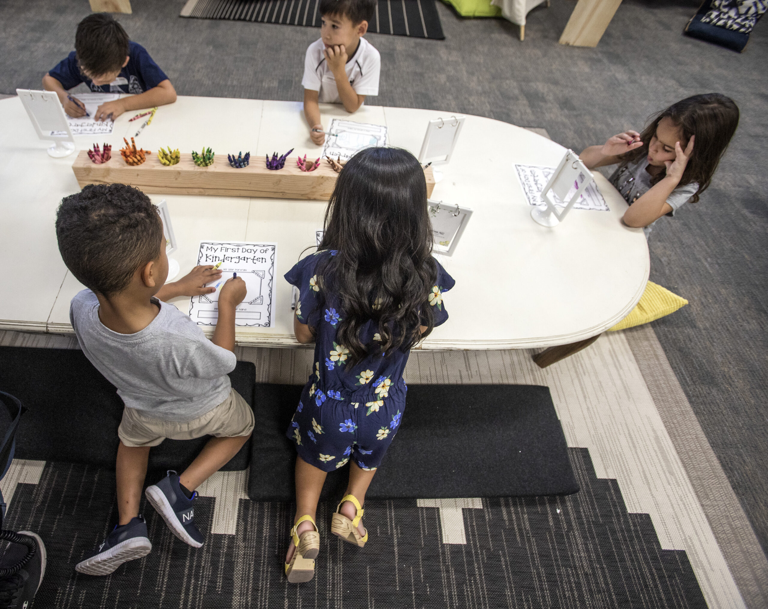 Kindergarten students at John W. Bonner Elementary School on Monday, Aug. 12, 2019.