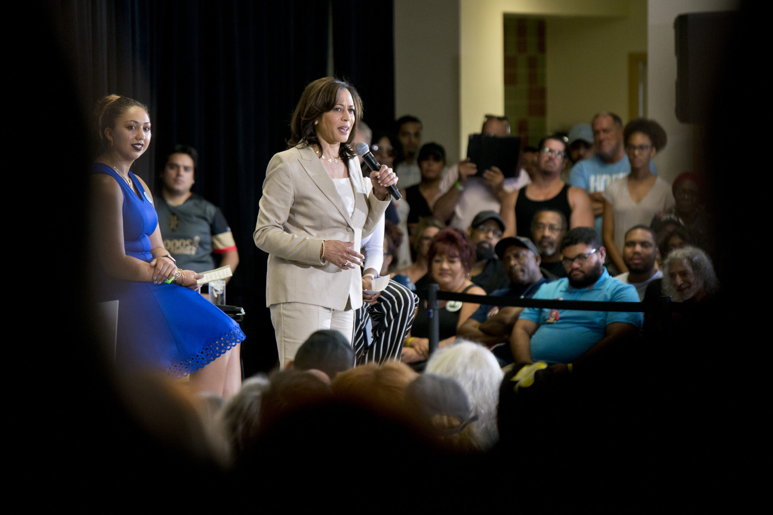 Sen. Kamala Harris speaks during a campaign event